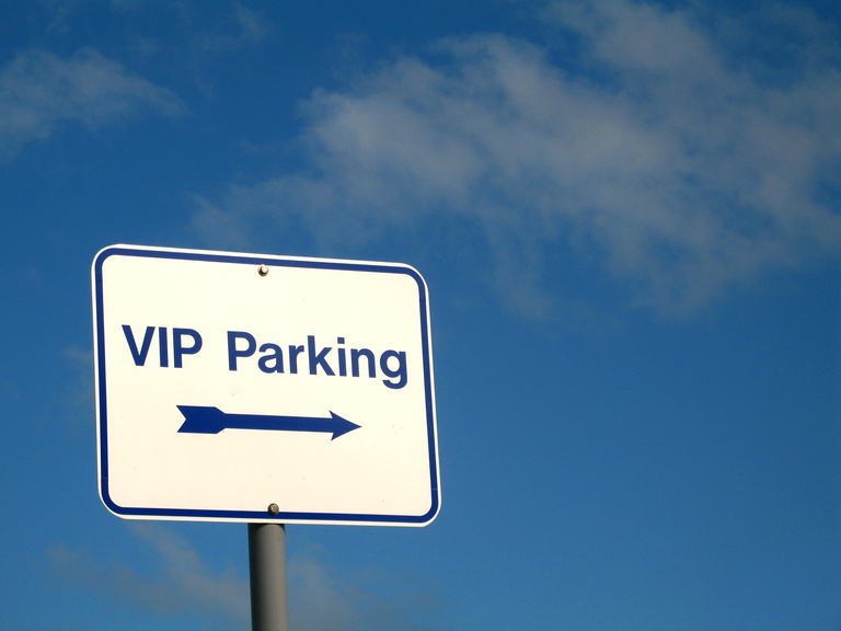 vip parking sign